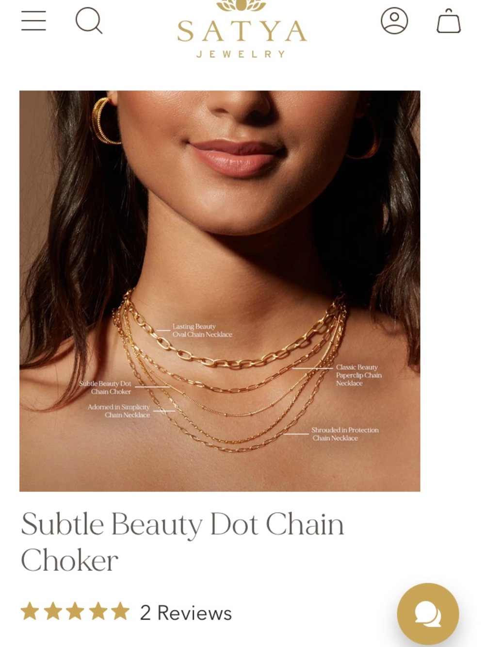 Gold Satya Subtle Beauty Dot Chain Choker - Gold - Picture 4 of 7